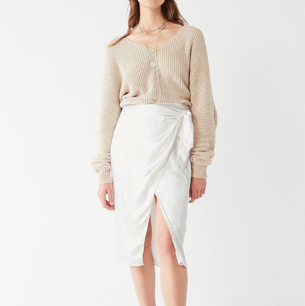 NWT UO Wrap Front Midi Skirt